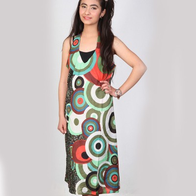 Circle Printed Garment Dress